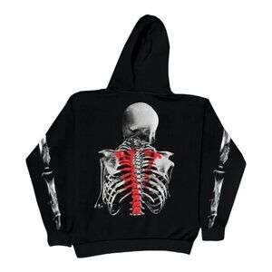 Vlone x Never Broke Again Bones Hoodie Black